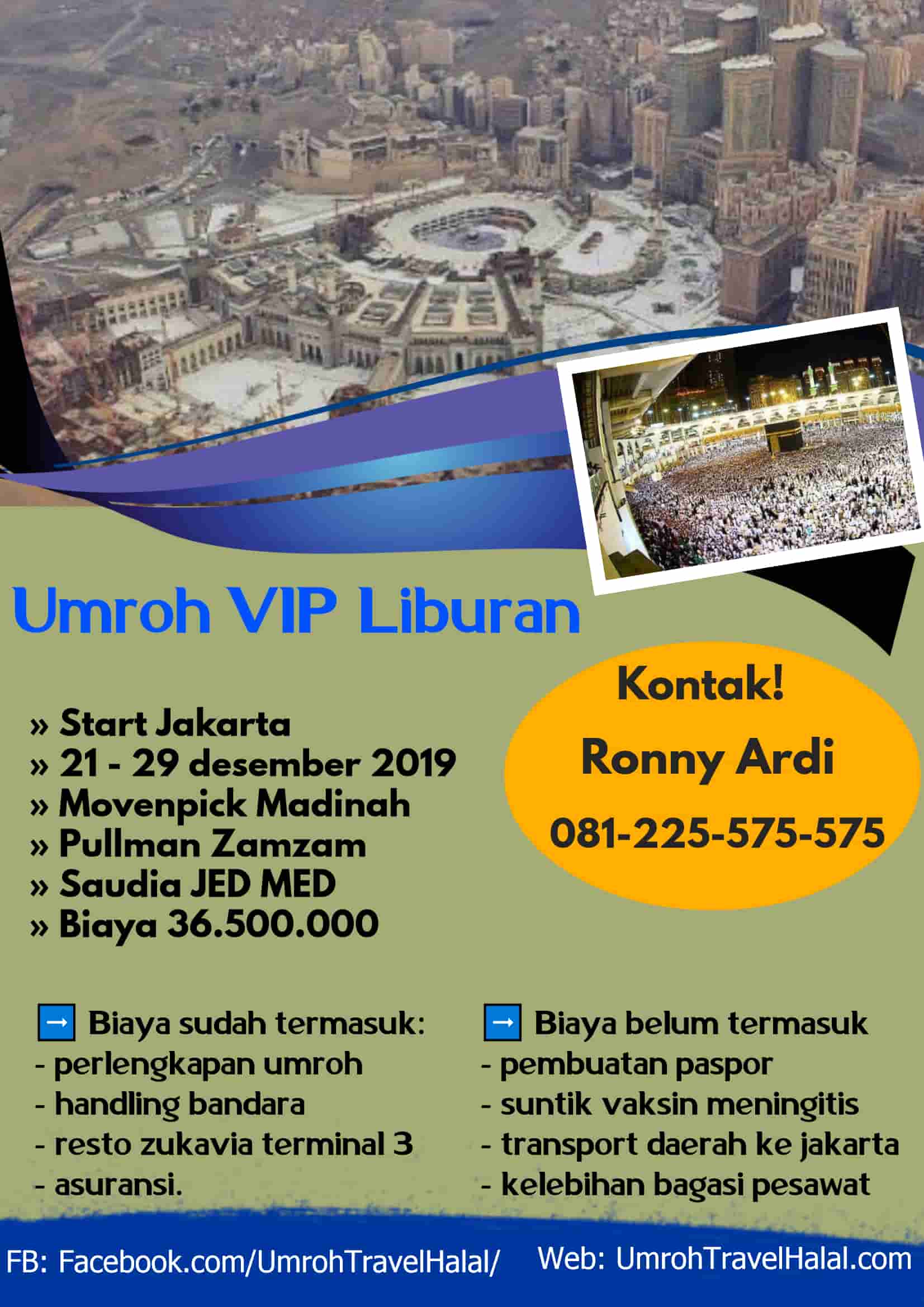 Paket Umroh VIP Bintang 5 Depan Pelataran Ka'bah